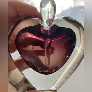 Perfume Bottle, Purple Heart, blown glass